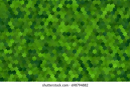 Light Green vector polygonal illustration, which consist of hexagons. Hexagonal design for your business. Creative geometric background in Origami style with gradient