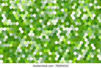 Light Green vector polygonal illustration, which consist of hexagons. Hexagonal pattern for your business design. Geometric background in Origami style with gradient. 