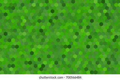 Light Green vector polygonal illustration, which consist of hexagons. Hexagonal pattern for your business design. Geometric background in Origami style with gradient. 