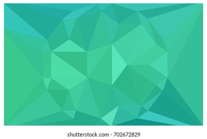 Light Green vector polygonal illustration, which consist of triangles with a gemstone in center. Triangular design of a huge diamond for your business. Creative geometric background of gems.