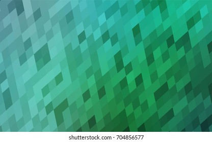 Light Green vector polygonal illustration consisting of rectangles. Rectangular design for your business. Creative geometric background in origami style with gradient.