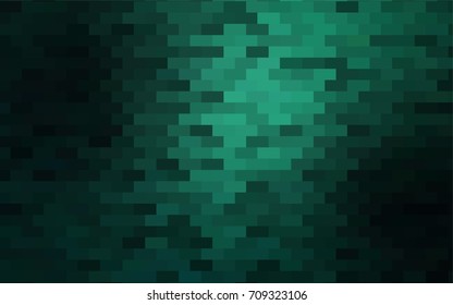 Light Green vector polygonal illustration consisting of rectangles. Rectangular design for your business. Creative geometric background in origami style with gradient.