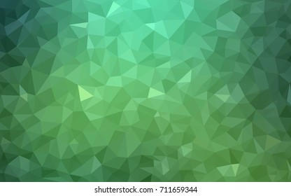Light Green vector polygonal illustration, which consist of triangles. Triangular pattern for your business design. Geometric background in Origami style with gradient. 