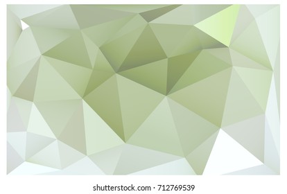 Light Green vector polygonal illustration, which consist of triangles. Triangular pattern for your business design. Geometric background in Origami style with gradient. 