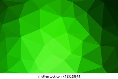 Light Green vector polygonal illustration, which consist of triangles. Triangular pattern for your business design. Geometric background in Origami style with gradient. 