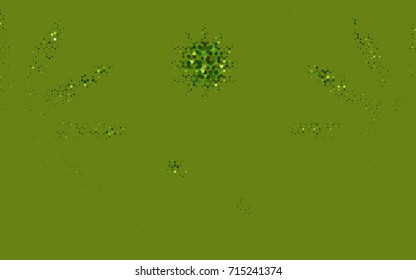 Light Green vector polygonal illustration, which consist of hexagons. Hexagonal design for your business. Creative geometric background in Origami style with gradient