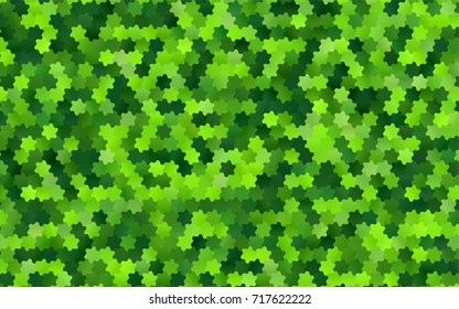 Light Green vector polygonal illustration, which consist of hexagons. Hexagonal design for your business. Creative geometric background in Origami style with gradient
