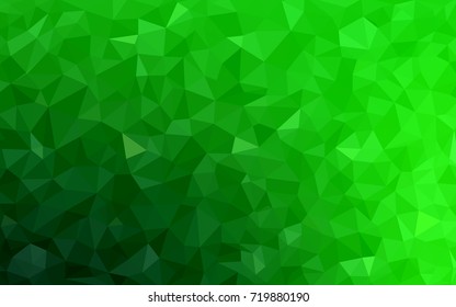 Light Green vector polygonal illustration, which consist of triangles. Triangular design for your business. Creative geometric background in Origami style with gradient