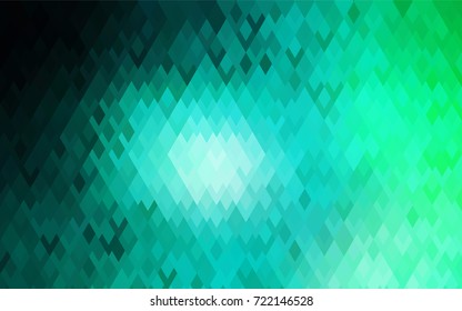 Light Green vector polygonal illustration, which consist of rectangles. Rectangular pattern for your business design. Geometric background in Origami style with gradient. 