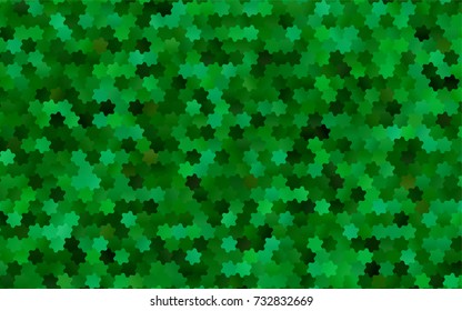 Light Green vector polygonal illustration, which consist of hexagons. Hexagonal design for your business. Creative geometric background in Origami style with gradient