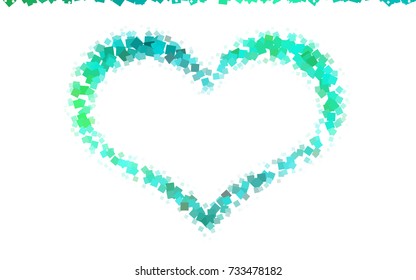 Light Green vector polygonal illustration consisting of rectangles. Rectangular design for your business. Creative geometric background in origami style with gradient.