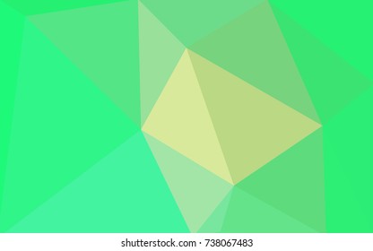 Light Green vector polygonal illustration, which consist of triangles. Triangular design for your business. Creative geometric background in Origami style with gradient