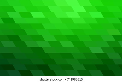 Light Green vector polygonal illustration, which consist of rectangles. Rectangular pattern for your business design. Geometric background in Origami style with gradient. 