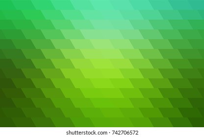 Light Green vector polygonal illustration consisting of rectangles. Rectangular design for your business. Creative geometric background in origami style with gradient.