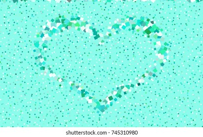 Light Green vector polygonal illustration consisting of rectangles. Rectangular design for your business. Creative geometric background in origami style with gradient.