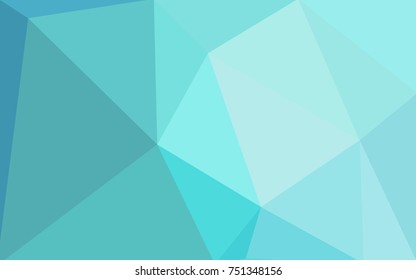 Light Green vector polygonal illustration, which consist of triangles. Triangular design for your business. Creative geometric background in Origami style with gradient