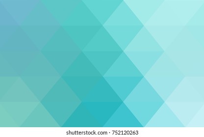 Light Green vector polygonal illustration, which consist of triangles. Triangular design for your business. Creative geometric background in Origami style with gradient