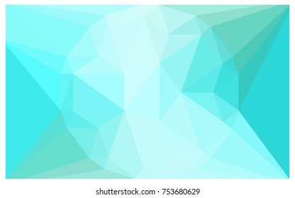 Light Green vector polygonal illustration, which consist of triangles with a gemstone in center. Triangular design of a huge diamond for your business. Creative geometric background of gems.