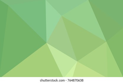 Light Green vector polygonal illustration, which consist of triangles. Triangular design for your business. Creative geometric background in Origami style with gradient