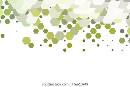 Light Green vector polygonal illustration, which consist of hexagons. Hexagonal design for your business. Creative geometric background in Origami style with gradient