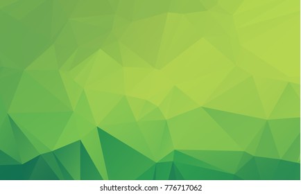 Light Green vector polygonal illustration, which consist of triangles. Triangular design for your business. Creative geometric background in Origami style with gradient