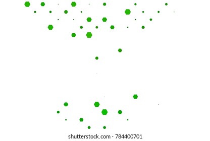 Light Green vector polygonal illustration, which consist of hexagons. Hexagonal design for your business. Creative geometric background in Origami style with gradient
