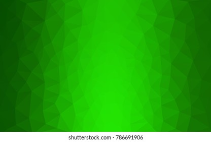 Light Green vector polygonal illustration, which consist of triangles. Triangular pattern for your business design. Geometric background in Origami style with gradient. 