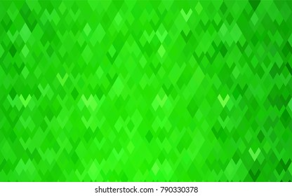 Light Green vector polygonal illustration, which consist of rectangles. Rectangular pattern for your business design. Geometric background in Origami style with gradient. 