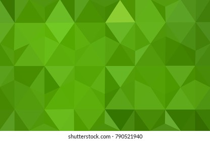 Light Green vector polygonal illustration, which consist of triangles. Triangular design for your business. Creative geometric background in Origami style with gradient