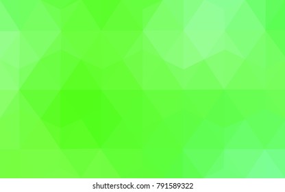 Light Green vector polygonal illustration, which consist of triangles. Triangular design for your business. Creative geometric background in Origami style with gradient