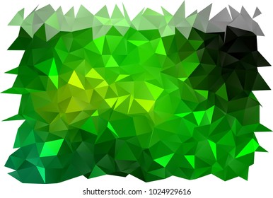 Light Green vector polygonal pattern. Modern geometrical abstract illustration with gradient. A new texture for your design.