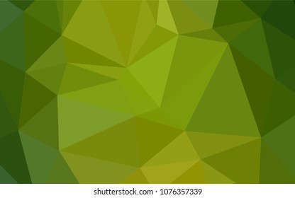 Light Green vector polygonal pattern. Shining colored illustration in a new style. Triangular pattern for your business design.