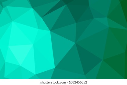 Light Green vector polygonal pattern. Modern abstract illustration with triangles. Brand new design for your business.