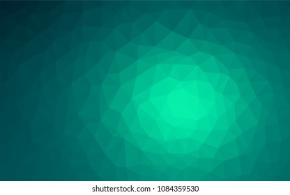 Light Green vector polygonal pattern. Creative geometric illustration in Origami style with gradient. Completely new template for your banner.