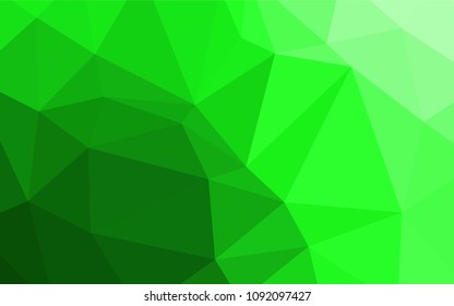 Light Green vector polygonal pattern. Colorful illustration in polygonal style with gradient. The template for cell phone's backgrounds.
