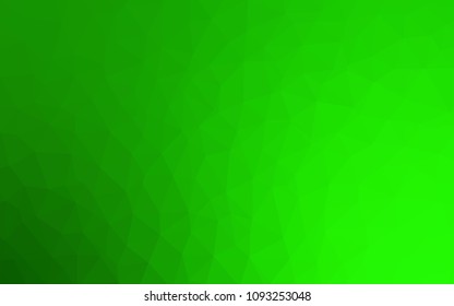 Light Green vector polygonal pattern. Triangular geometric sample with gradient.  Brand new design for your business.
