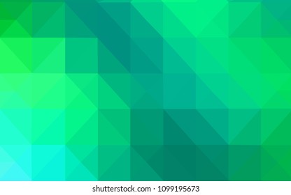 Light Green vector polygonal pattern. Colorful illustration in abstract style with triangles. Pattern for a brand book's backdrop.