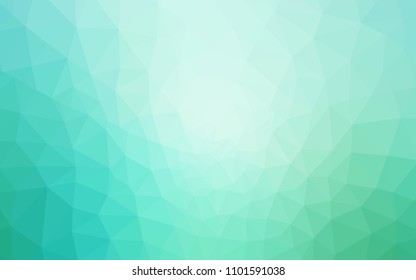 Light Green vector polygonal pattern. Shining colorful illustration with triangles. Triangular pattern for your design.