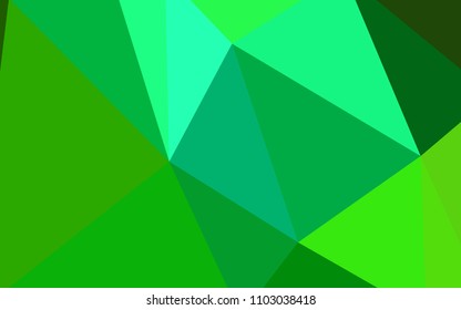 Light Green vector polygonal pattern. Colorful abstract illustration with triangles. Template for cell phone's backgrounds.