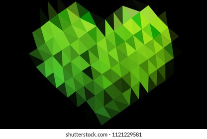 Light Green vector polygonal pattern. Creative geometric illustration in Origami style with gradient. A completely new template for your business design.