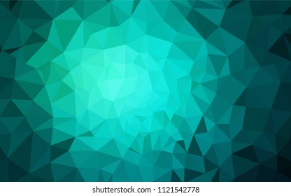 Light Green vector polygonal pattern. A sample with polygonal shapes. Triangular pattern for your design.
