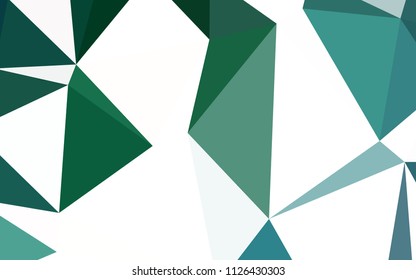 Light Green vector polygonal pattern. A completely new color illustration in a polygonal style. A new texture for your web site.