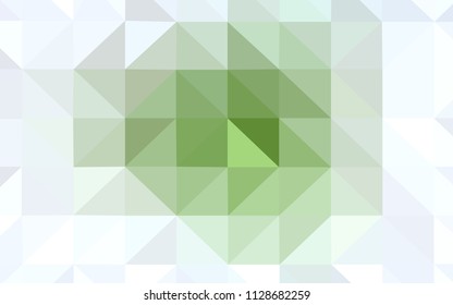 Light Green vector polygonal pattern. Shining polygonal illustration, which consist of triangles. New template for your brand book.