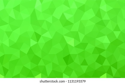 Light Green vector polygonal pattern. Triangular geometric sample with gradient.  Brand new design for your business.