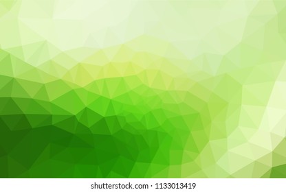 Light Green vector polygonal pattern. Glitter abstract illustration with an elegant triangles. Brand new style for your business design.