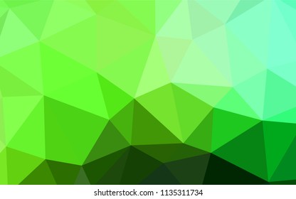 Light Green vector polygonal pattern. Polygonal abstract illustration with gradient. New template for your brand book.