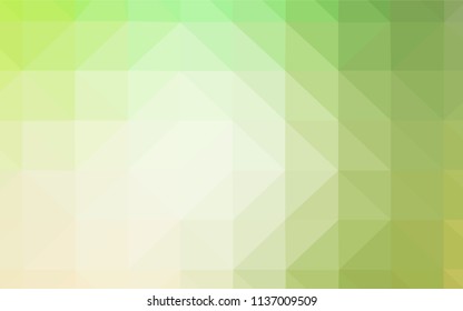 Light Green vector polygonal pattern. Shining polygonal illustration, which consist of triangles. New template for your brand book.