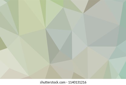 Light Green vector polygonal pattern. Triangular geometric sample with gradient.  Triangular pattern for your design.