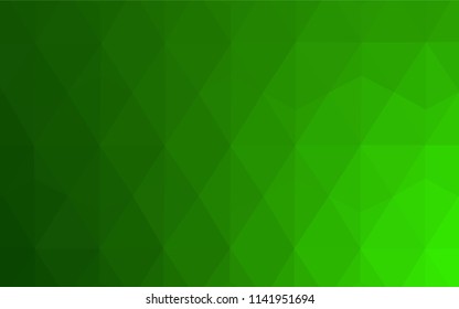 Light Green vector polygonal pattern. Geometric illustration in Origami style with gradient.  Brand new style for your business design.