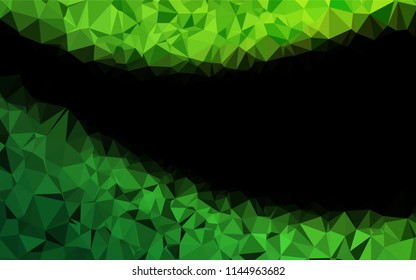 Light Green vector polygonal pattern. Brand new colored illustration in blurry style with gradient. A completely new design for your business.